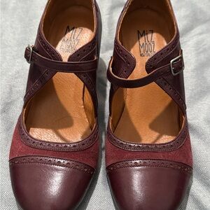 Miz Mooz Women's Deep Burgundy Mary Jane Pumps